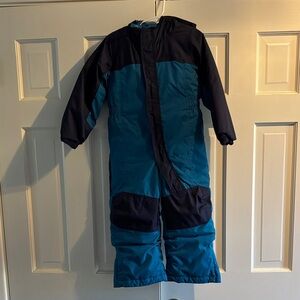 LL Bean Snow Buster Blue and Black Snowsuit 4T